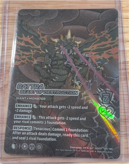 2026 UniVersus Godzilla Reign of Kaiju #189/186 Battra, Beast of Destruction — front