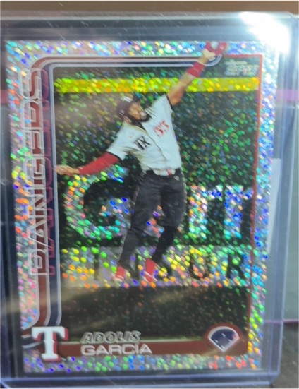 2025 Topps Series 1 #247 Adolis Garcia Sandglitter Foil — front