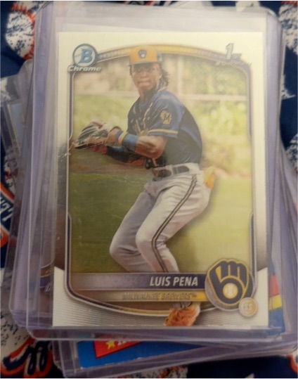 2025 Bowman Chrome #BCP-38 Luis Pena — front