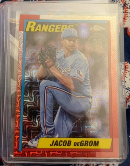 2025 Topps Chrome Series 2 #T90C-142 Jacob deGrom — front