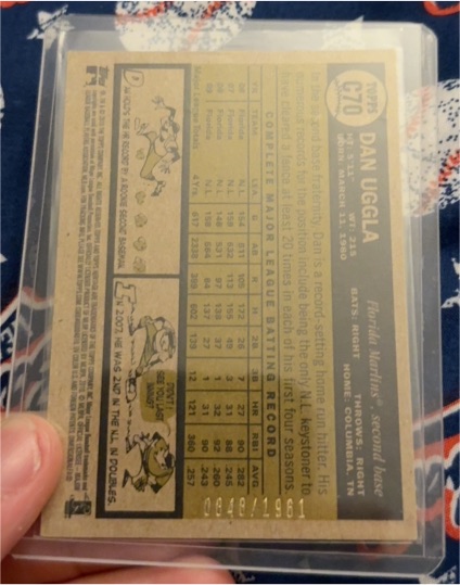 2006 Topps #C70 Dan Uggla — front