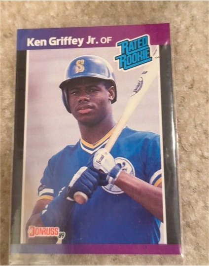 1989 Donruss #33 Ken Griffey Jr. Rated Rookie Error Card — front