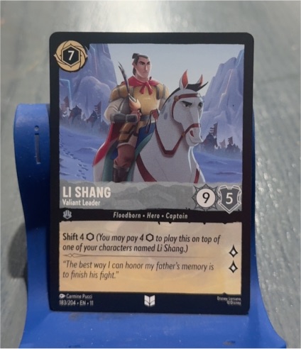 Lorcana Winterspell #183 Li Shang Valiant Leader — front
