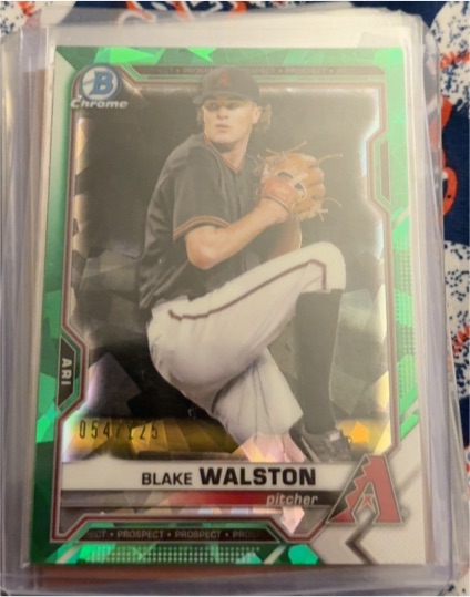 2021 Bowman Chrome Sapphire Prospects #BCP-104 Blake Walston — front