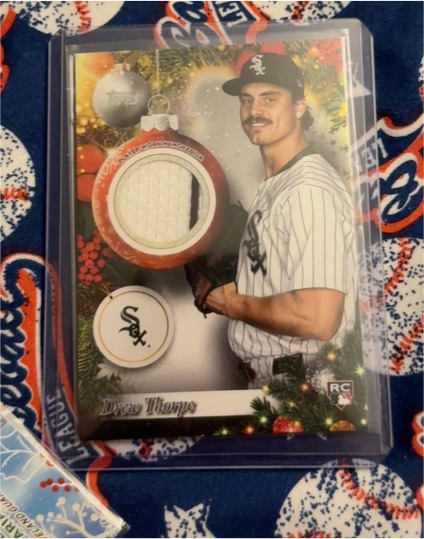 2025 Topps Holiday #PR-DT Drew Thorpe Rookie Relic — front