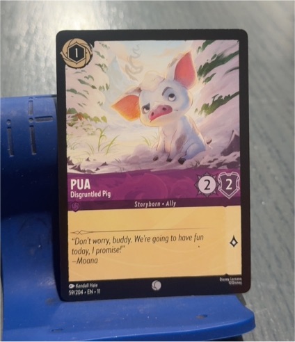 Disney Lorcana Winterspell #59 Pua - Disgruntled Pig — front