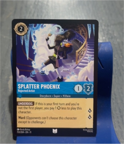 2023 Disney Lorcana Winterspell #153 Splatter Phoenix — front