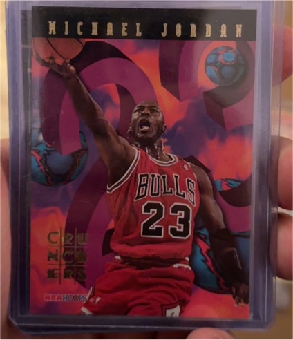 1995-96 Hoops #1 Michael Jordan Number Crunchers — front