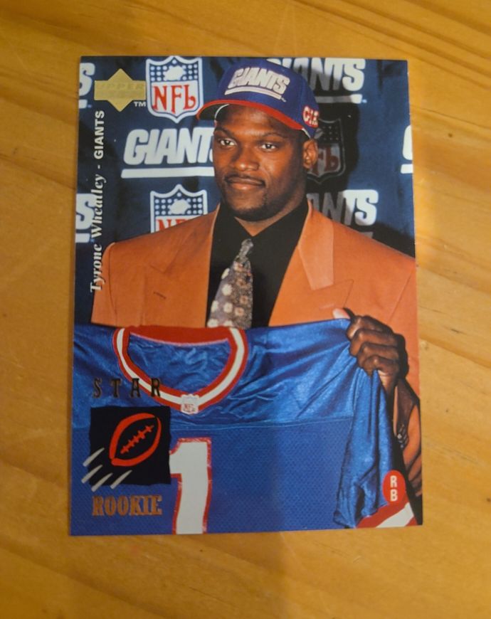 1995 Upper Deck #14 Tyrone Wheatley Rookie New York Giants — front