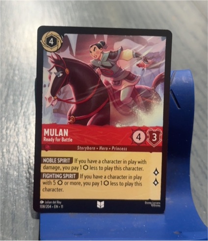 Lorcana Winterspell #108 Mulan - Ready for Battle — front
