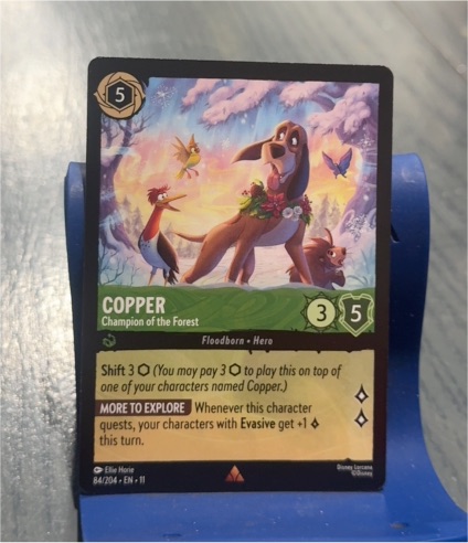 Disney Lorcana Winterspell #84 Copper - Champion of the Forest — front