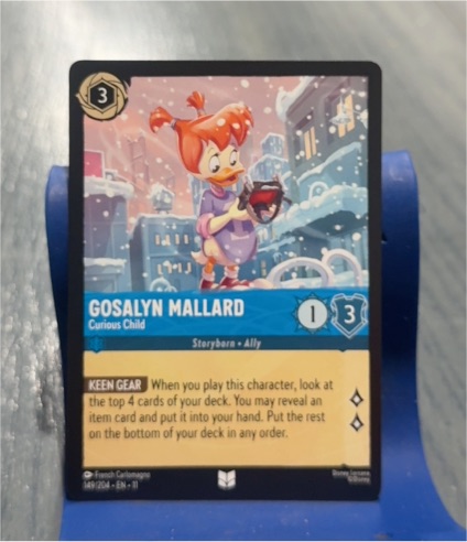 2023 Lorcana Winterspell #149 Gosalyn Mallard - Curious Child — front