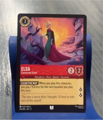 2026 Lorcana Winterspell #125 Elsa Concerned Sister — front