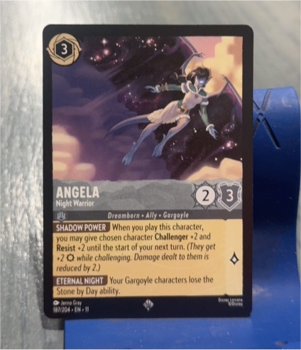2023 Disney Lorcana Winterspell #187 Angela Night Warrior — front