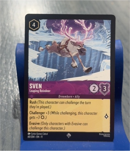 2024 Lorcana Winterspell #60 Sven - Leaping Reindeer — front