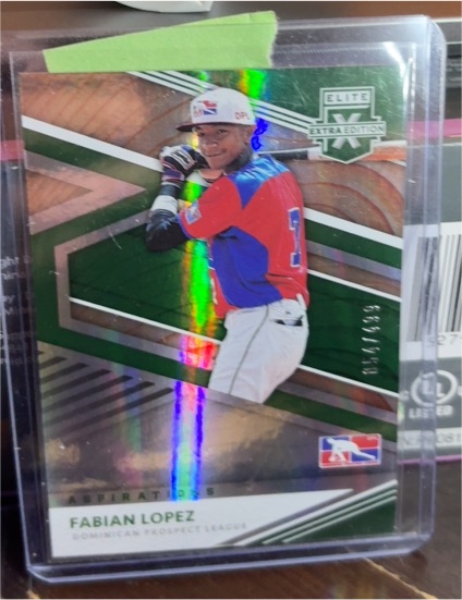 2020 Panini Elite Extra Edition #190 Fabian Lopez Aspirations Green — front