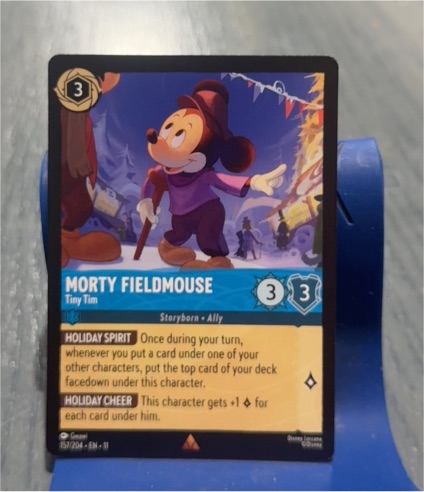 Disney Lorcana Winterspell #157 Morty Fieldmouse - Tiny Tim — front