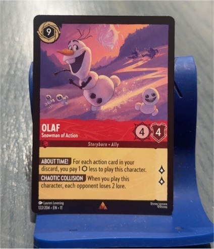 2023 Lorcana Winterspell #122 Olaf - Snowman of Action — front
