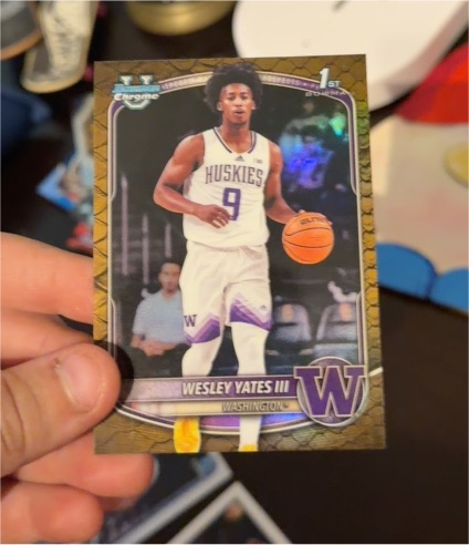 2025 Bowman Chrome #BCP-43 Wesley Yates III — front