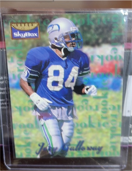1995 SkyBox Premium #166 Joey Galloway Rookie RC Seattle Seahawks — front
