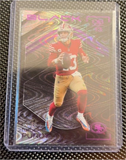 2025 Panini Black #13 Brock Purdy — front