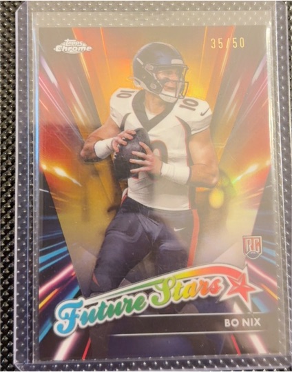 2024 Topps Chrome #FS-4 Bo Nix Future Stars — front