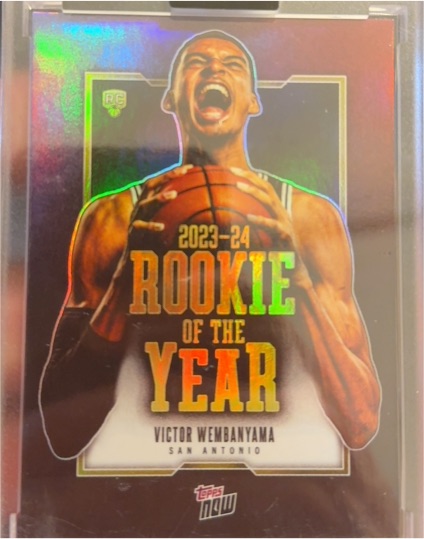 2023-24 Topps Now #VW-6 Victor Wembanyama Rookie of the Year — front