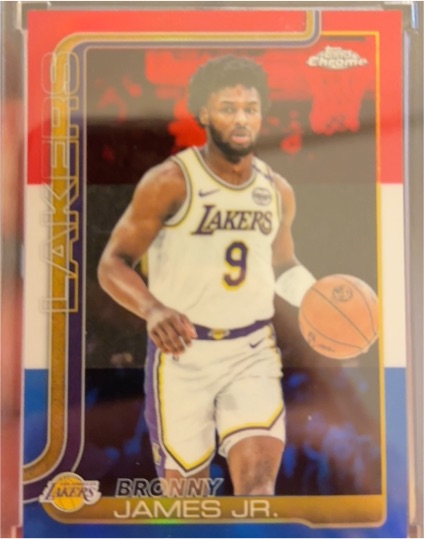 2025-26 Topps Chrome #182 Bronny James Jr. — front