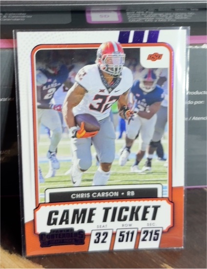 2021 Panini Contenders Draft Picks #63 Chris Carson — front