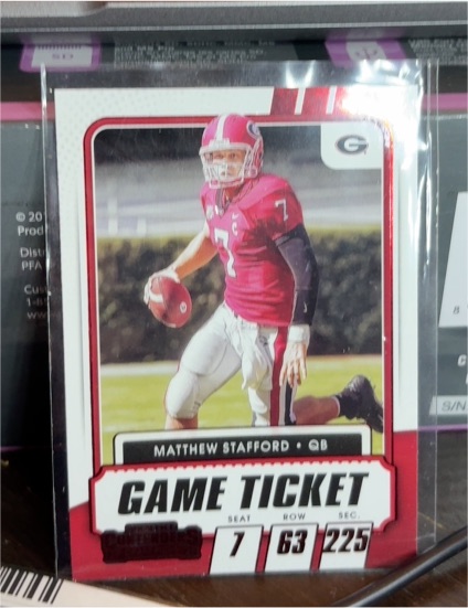 2021 Panini Contenders Draft Picks Game Ticket Matthew Stafford — front