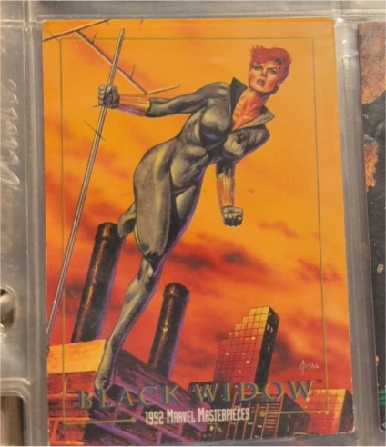 1992 SkyBox Marvel Masterpieces #3 Black Widow — front