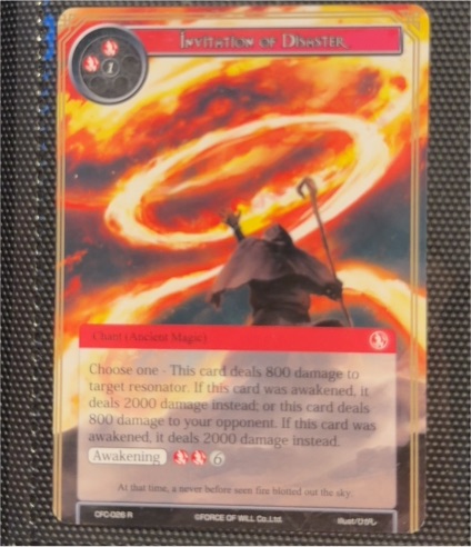 Force of Will Invitation of Disaster CFC-026 — front