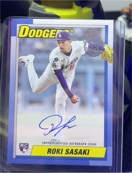 2025 Topps Update #90AU-RSA Roki Sasaki — front