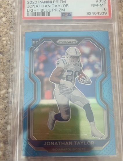 2020 Panini Prizm #332 Jonathan Taylor Light Blue Prizm — front
