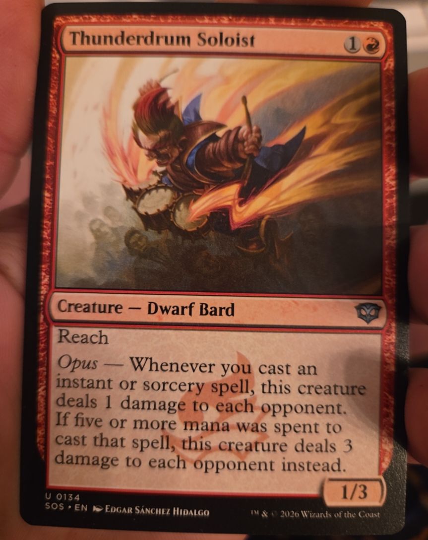 2026 Magic: The Gathering #134 Thunderdrum Soloist — front
