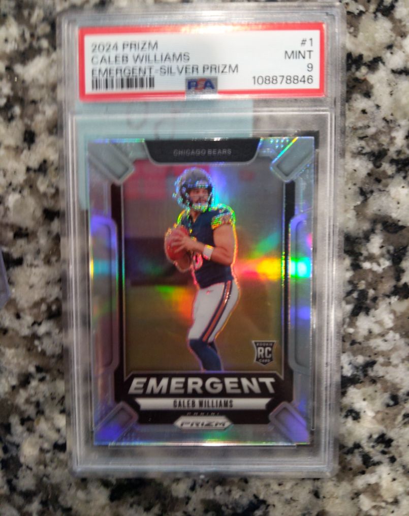 2024 Panini Prizm Emergent Silver Prizm #1 Caleb Williams — front