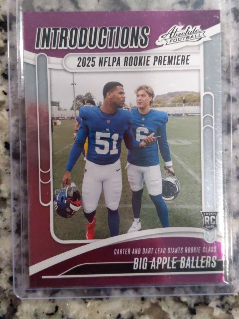 2025 Panini Absolute Introductions #I-ACR Jaxson Dart and Abdul Carter — front