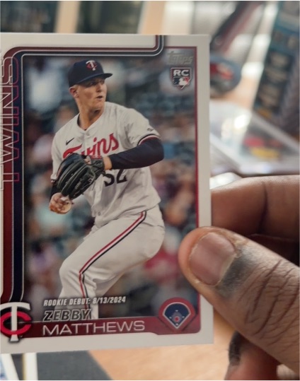 2025 Topps Update #US37 Zebby Matthews Rookie Debut Minnesota Twins — front
