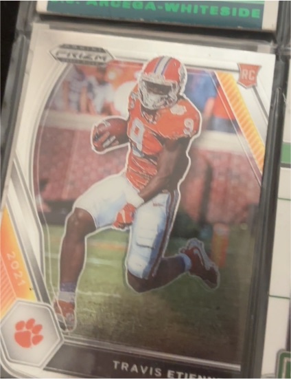 2021 Panini Prizm Draft Picks #107 Travis Etienne Rookie Card — front