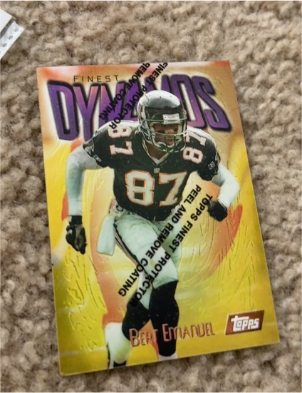 1997 Topps Finest Dynamos #61 Bert Emanuel — front