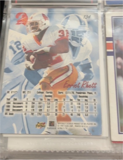 1996 Pacific #134 Errict Rhett — front