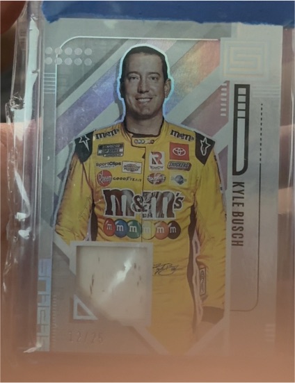 2022 Panini Chronicles Status Swatches #SS-KY Kyle Busch — front