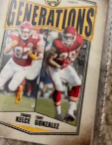 2022 Panini Legacy Generations #G-9 Travis Kelce Tony Gonzalez — front