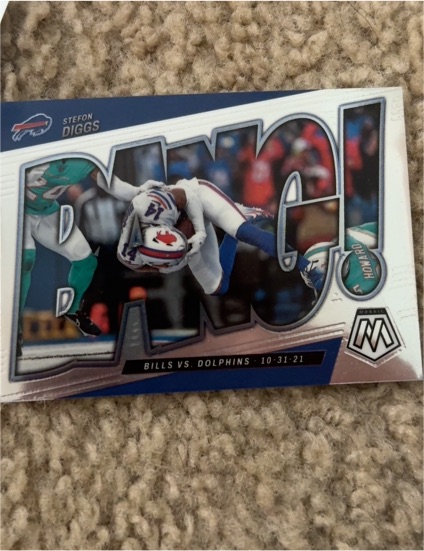 2022 Panini Mosaic #B-11 Stefon Diggs Bang! — front