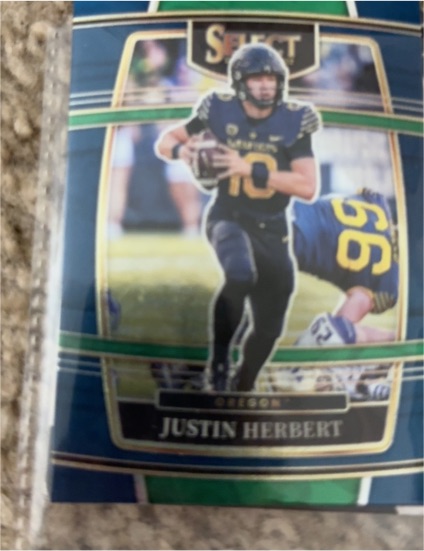 2022 Panini Select Draft Picks #38 Justin Herbert — front