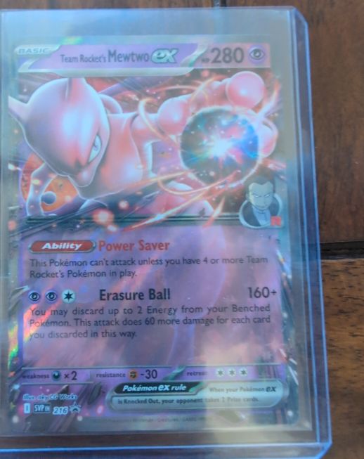 2025 Pokémon SV10 #216 Team Rocket's Mewtwo ex — front