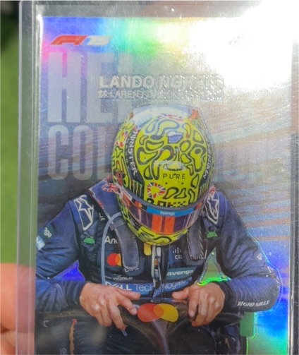 2025 Topps Chrome Formula 1 Helmet Collection #HC-4 Lando Norris — front