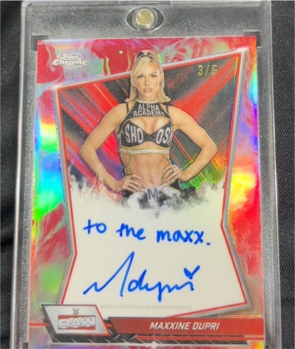 2026 Topps Chrome WWE Red Brand Autograph #RBA-MAX Maxxine Dupri — front