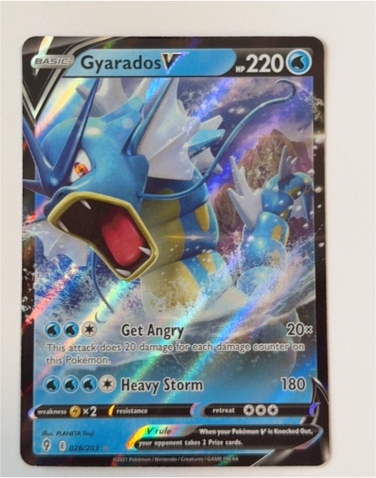 2021 Pokémon Sword & Shield Evolving Skies #028 Gyarados V — front