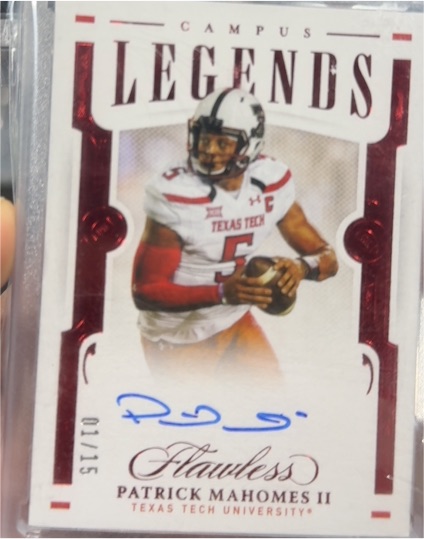 2021 Panini Flawless Collegiate Campus Legends #CLS-PM Patrick Mahomes II — front